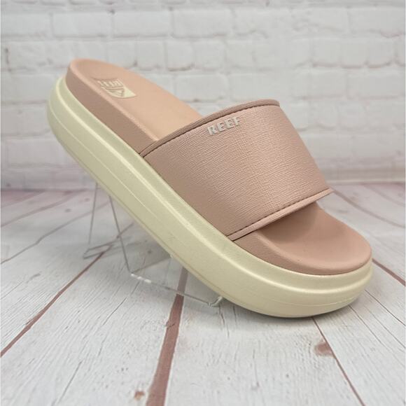 Reef Shoes - Reef Cushion Bondi Bay Cameo Rose Platform Slides Sandals Women’s Size 8